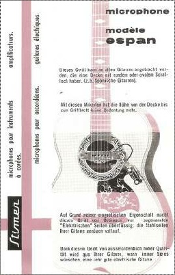 Micro Espan STIMER Yves Guen pour guitare folk